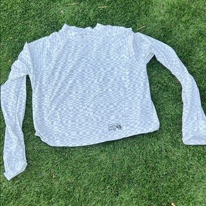 Mountain Hardwear Women's White Checker Long Sleeve lightweight size M